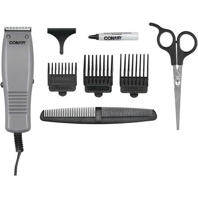 RECORTADORA DE CABELLO 12 PIEZAS CUCHILLAS ACERO INOXIDABLE NEGRO CONAIR Conair HC//90DGES