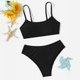 thumbnail image 2 of LUOGENLI Girls Swimsuits Size 10-12 Two Piece Girls Bikini Swimsuits with Shorts Kid 3 Piece Bikini Sets Sport Bathing Suits Girls Swimsuit Size 7-8 Girls Swimsuit Size 10 Tankini Black 8-9 Years, 2 of 5