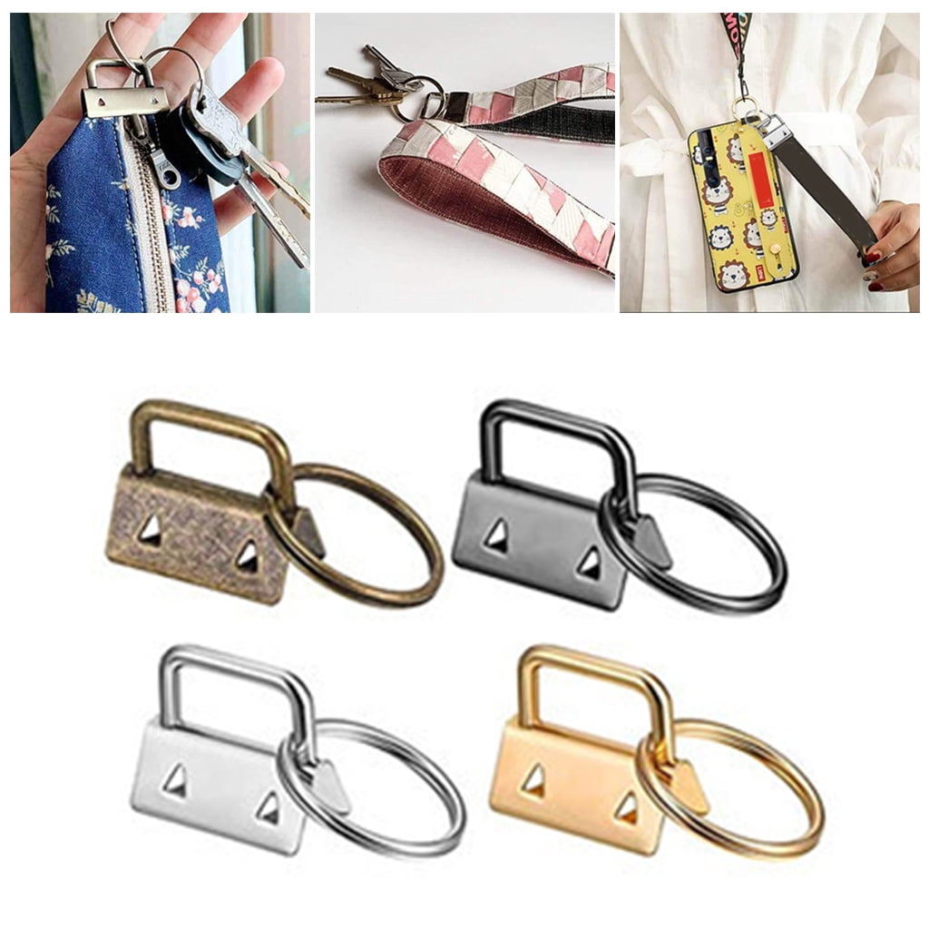 ZPAQI 1 Set 0.98In Key Fob Hardware for Wristlet Key Chain Making Supplies 49Pieces