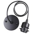 thumbnail image 1 of Vintage Pendant Lamp Ceiling Light E27 Edison Lamp Socket (Black 1 Pack), 1 of 4