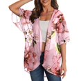 thumbnail image 2 of Paréo en Chiffon Imprimé à Manches Courtes pour Femmes S-3TG, 2 of 9