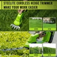 thumbnail image 6 of Steelite 21V Cordless Hedge Trimmer- 2 in 1 Electric Handheld Grass Shear & Shrub Trimmer Kit, Hedge Shear with 2.0Ah Lithium-Ion Battery for Garden and Lawn Maintenance, 6 of 8