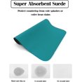 thumbnail image 2 of Teal Dish Drying Mat for Kitchen Counter, Super Absorbent Quick Dry Coffee Bar Mat Pad Thin Diatomaceous Sink Mat Non Slip Dish Drainer Mat 16''''x18'''' Turquoise Pure Teal, 2 of 6