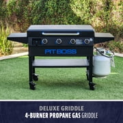 Pit Boss 4-Burner Deluxe Propane Griddle with Lid + Shelves