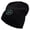 Black, variant on 4 Leaf Clover Holiday Embroidered Big Size Superior Cotton Short Knit Beanie - White XL-3XL