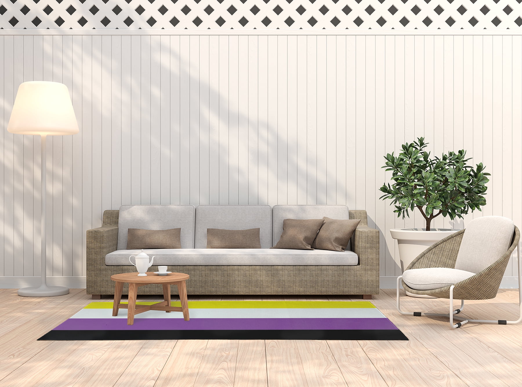 Simply Daisy 5' x 7' Non-Binary Non-Binary Chenille Indoor/Outdoor Rug