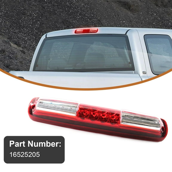 Woudy High Mount 3rd Brake Light Fits for 1999-2007 Chevy Silverado GMC Sierra Red 16525205