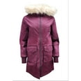 thumbnail image 2 of HoodLamb Women's Long Natural Hemp Hooded Parka 420, Aubergine, Large, 2 of 3