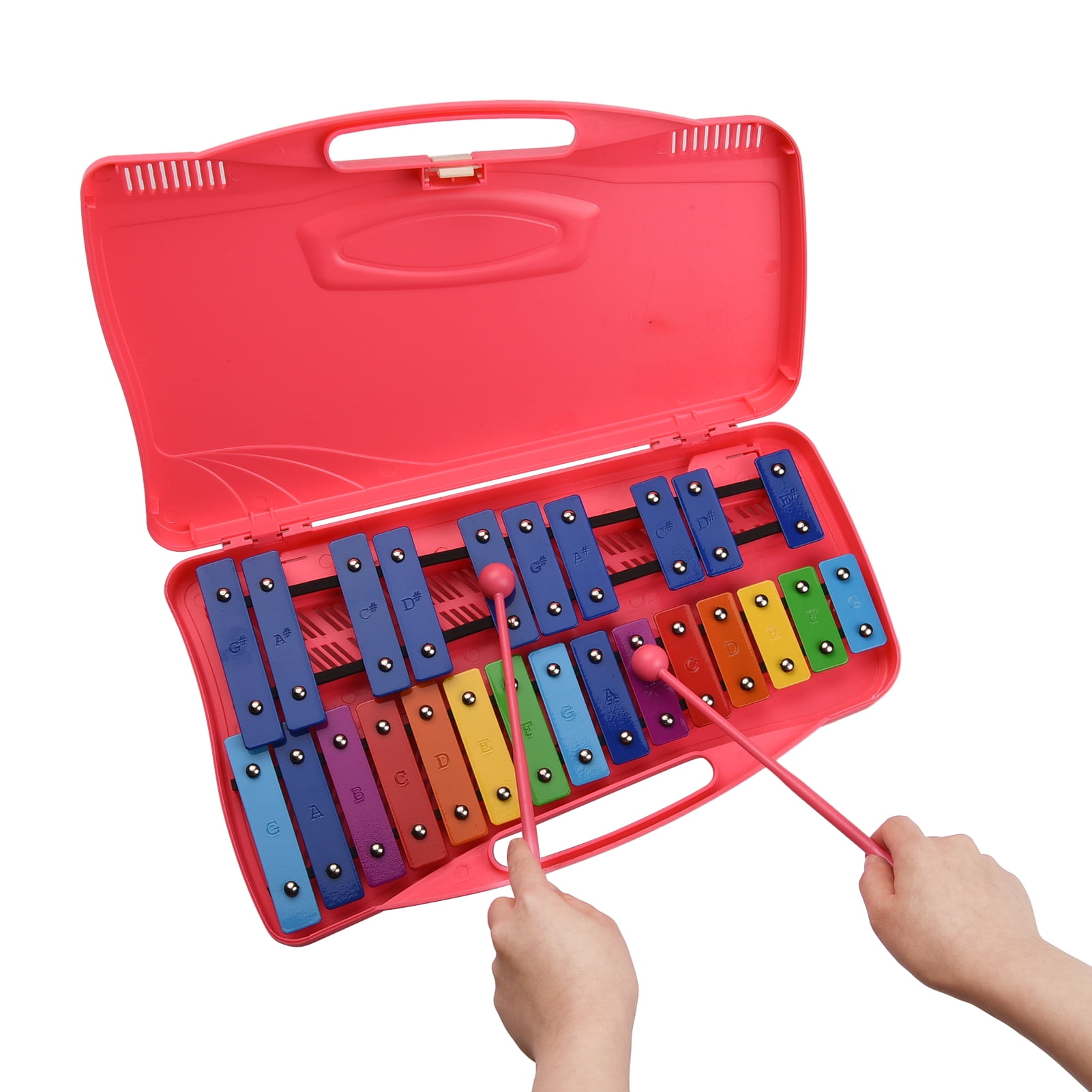 Musical Toy 25 Notes Glockenspiel Xylophone Musical Instrument for Kids with Case and Mallets