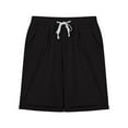 thumbnail image 6 of MKOSPLRT Toddler Girl Bermuda Shorts Elastic Waist Drawstring Wide Leg Shorts Solid Color Baggy Knee Length Shorts Casual Shorts with Pocket, 6 of 8