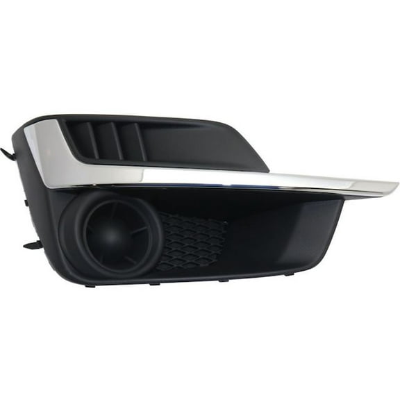 Right Passenger Side Fog Light Bezel - with Chrome Trim - Compatible with 2015 - 2016 Subaru Impreza