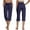 Navy #138, variant on Kopltyrfg 2024 Summer Capri Pants for Women High Waisted Casual Drawstring Wide Leg Cropped Lounge Pants Pockets Navy S