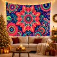 thumbnail image 3 of Mandala Floral As With Its Main, Mystical Fantasy for Space Lovers, Galaxy Room Decor Room Accent, Mother's Day Gift, Tapestry Wall Hanging for Bedroom and Dorm, 3 of 7