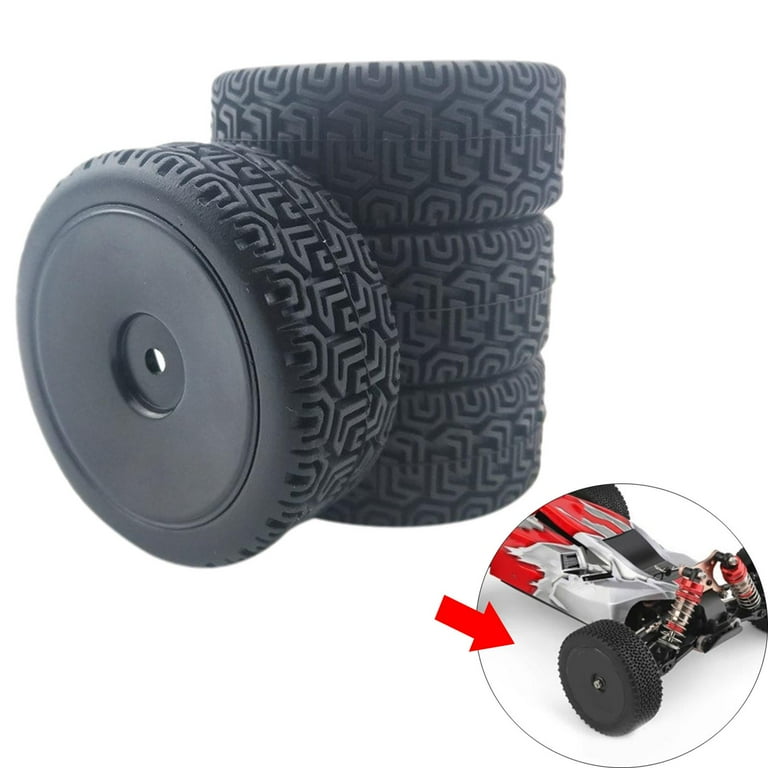 QUPA AM STORE RC Rubber Micro Tires 38mm - 4PCS Set With Foam Insert For 1/18 Kyosho Mini Z 4x4 Jimny