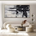 thumbnail image 3 of Abstract black and white canvas original black and white art modern oil painting texture handmade art for independent room decor,(91*183cm)36*72 Inches,Unstretched,Frameless, 3 of 4