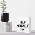 thumbnail image 5 of Zomyto 7x7 Inch Help Yourself Wooden Box Sign Desk Decor Wedding Party Baby Shower Wooden Box Plaque Sign Desk Decor, 5 of 7