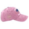 thumbnail image 5 of LNZGNM United States 250th Anniversary Hats for Men Women Washed Baseball Hat Adjustable Trucker Hat Casual Memorial Day Veterans Gifts,Pink, 5 of 5