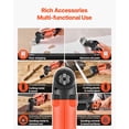 thumbnail image 2 of 20V Cordless Reciprocating Tool Set 6 Speed 8500 17000 RPM 32 Degree Angle 20Ah Battery Charger 12 Saw Attachments LED Light, 2 of 6