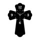 thumbnail image 1 of Reloj de pared con forma de cruz, reloj decorativo, arte de pared, regalos para amigos, decoración del hogar, silencioso Negro, 1 of 9