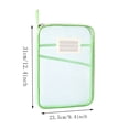 thumbnail image 3 of Mesh Zipper File Bag with Handle Transparent Storage Tote Portable Organizer Pouch for Office Document Supplies, 3 of 5