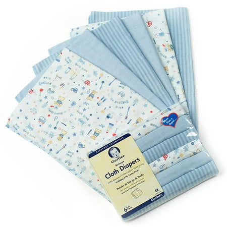 Gerber Printed Cloth Diapers, 12-Pack - Boy