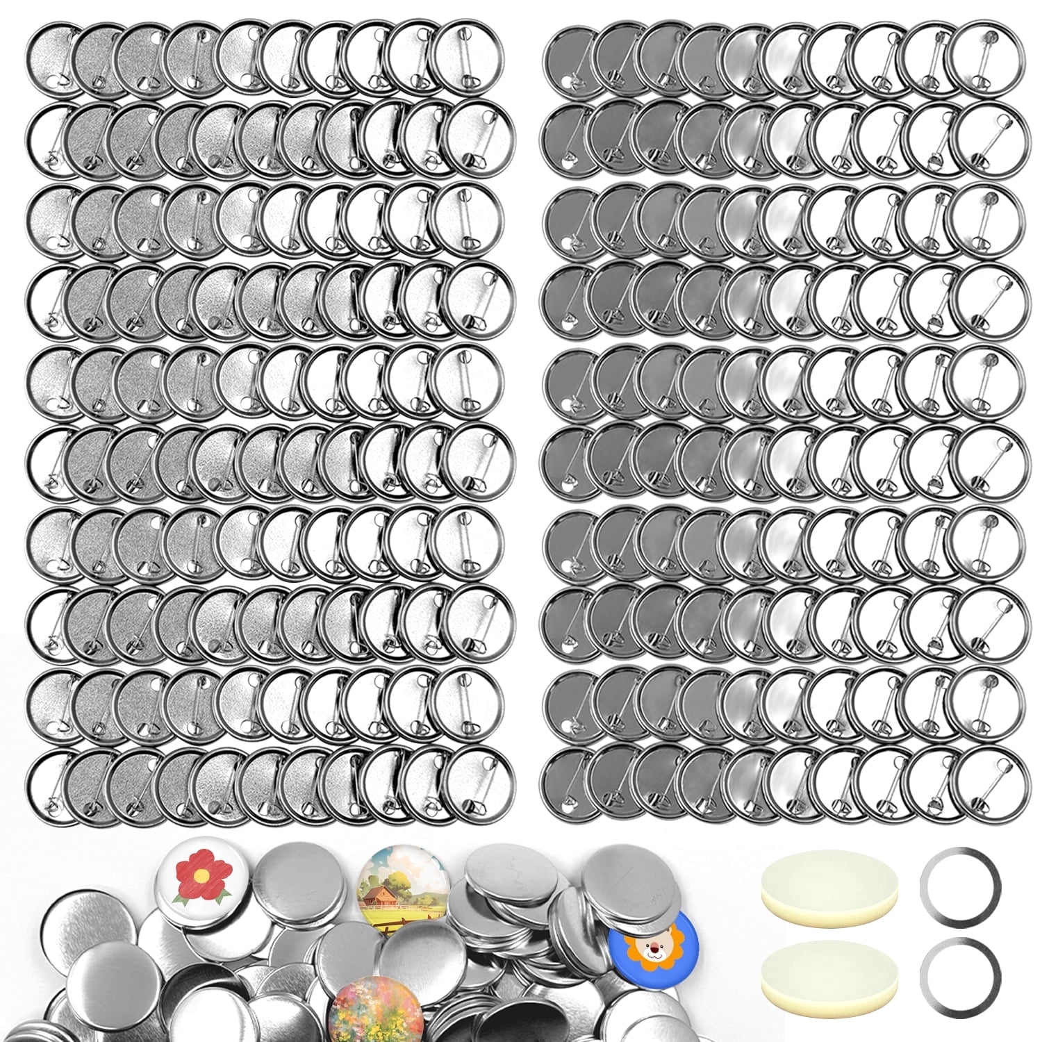 cvtvlist SILVER button parts 非売品2個セット SPOKKI Silver Snap Button Set, 250 Pack with Pliers, Stainless