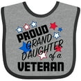 thumbnail image 3 of Inktastic Proud Granddaughter of a Veteran Veterans Day Girls Baby Bib, 3 of 4