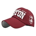 thumbnail image 2 of Visors Women Men Adjustable Hats Distressed Denim Letter Embroidered Baseball Cap Topee Baseball Caps, 2 of 2