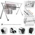 thumbnail image 3 of 79 Inch Foldable Stainless Steel Clothes Drying Rack for Laundry, Outdoor & Indoor Use, 3 of 6