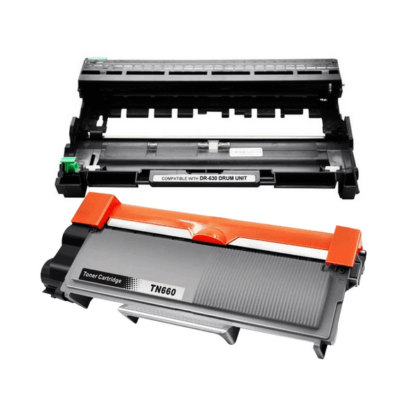 Zoomtoner Compatible with Brother TN-660 / DR-630 Combo Pack - Laser Toner Cartridge and Drum Unit - High Yield - Black Drum