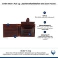 thumbnail image 6 of CTM  Pull Up Leather Bifold Wallet with Coin Pocket (Men), 6 of 6