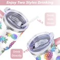 thumbnail image 5 of 40oz Tropical Pineapple Pattern Stainless Steel Flip Straw Tumbler Spill Proof Travel Cup Double Wall Vacuum Insulated Coffee Mug with Top Handle, 5 of 6