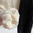 thumbnail image 7 of LZHGirlshop Baby Kids Girls Knit Sweaters Bottom Fleece Shirts Thick Warm Toddler High Collar Fall Winte Lace Pullover Long Sleeve Jumper Tops,White,6-7T, 7 of 7
