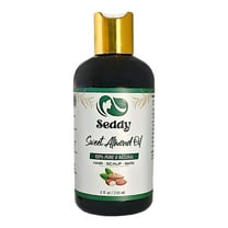 Seddy Sweet Almond Oil - 100% Pure & Natural Carrier Oil for Skin, Face, Hair, Soap Making, Essential Oils & Aromatherapy - Premium Moisturizer & Softener, Hexane-Free - 8 Fl. Oz