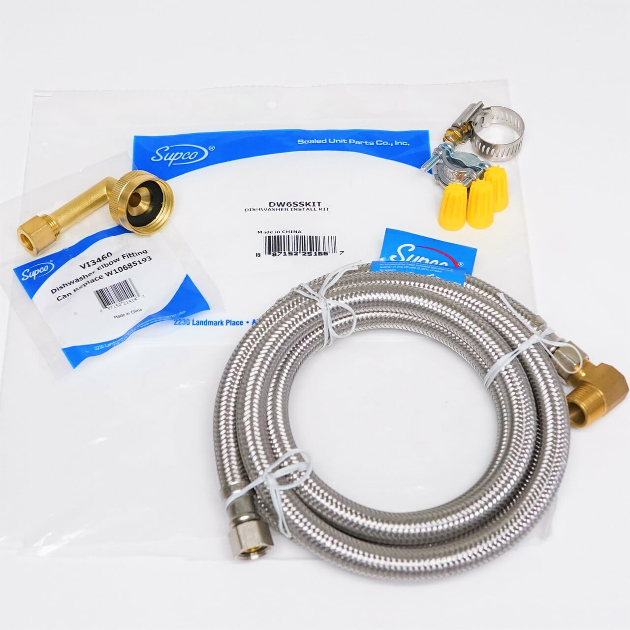 For Maytag Bravos Washer 4 Foot Stainless Hot Cold Fill Hose Set # LA4953106PAM3 