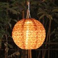 thumbnail image 1 of Farol solar redondo LED de 10 pulgadas, decoración colgante impermeable (flor roja B) Lamparas, 1 of 7