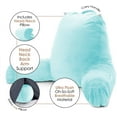 thumbnail image 3 of Nestl Reading Pillow, Extra Large Bed Rest Pillow with Arms – Premium Shredded Memory Foam TV Pillow, Detachable Neck Roll & Lumbar Support Pillow - Light Baby Blue, 3 of 7