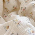 thumbnail image 4 of Colcha BuluTu para niños pequeños, muselina, algodón, estampado floral, 152 x 198 cm, 4 of 7