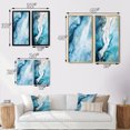 thumbnail image 4 of Designart "Arctic Glacier Landscape Aerial Perspective VI" Glacier Framed Wall Art Set Of 2 - Country Blue Gallery Wall Frame Set For Home Decor, 4 of 6