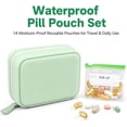 thumbnail image 3 of Waterproof Pill Pouch Set 14 Pack, Portable Travel Medicine Organizer, 3 of 9