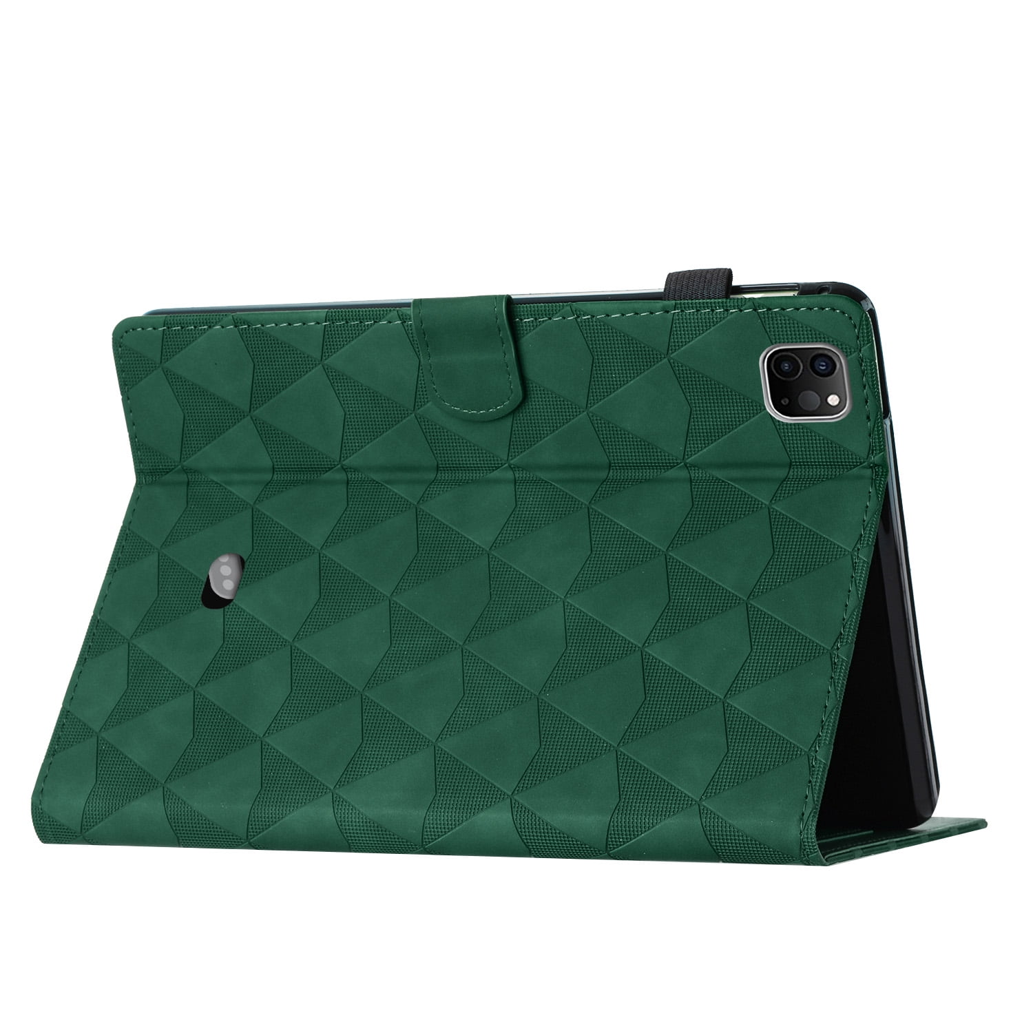 For iPad Air 11 Case 2024 - Highly Protective Apple Ipad Air Case with Stand & Pencil Holder – Functional 11 inch iPad Flip Folio Cover with Magnetic Closure and Diamond Pattern Embossed, Green