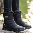 thumbnail image 1 of Botas de nieve de terciopelo de invierno, botas cortas para exteriores para hombre, zapatos de seguridad engrosados de terciopelo, zapatos cálidos de algodón, botas antideslizantes, 1 of 2