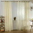 thumbnail image 1 of Floral Sheer Curtains Long for Living Room Bedroom Grommet Voile Window Curtains,2 Panels, 1 of 8