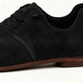 thumbnail image 5 of Womens Leather Sneakers Wide Toe Box Oxfords Flats Dressy Comfortable Round Toe Non Slip Business Work Loafers Retro Casual Lace up Soft Soled Cushion Lightweight Shoes Black 9.5, 5 of 6