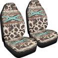 thumbnail image 3 of XYZCANDO Stylish 2 Pack Front Car Seat Covers with Cowhide Aztec Pattern - Durable Breathable Decorative Protection For All Vehicle Types, 3 of 10