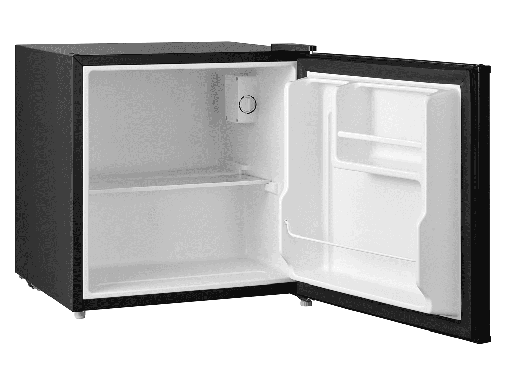 Mainstays 1.7 Cu Ft Compact Mini Refrigerator, Stainless Steel Look, Single Door Small Fridge for Dorm Room, Bedroom & Office