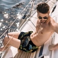 thumbnail image 2 of luoweisi Men's Beach Shorts Quick Dry Swim Trunks with Mesh Lining Cartoon Owl L, 2 of 5