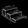 thumbnail image 2 of BETAGT 3 Pcs Acrylic Display Risers, Rectangular Clear Display Stands, 5mm Thick Large Display Risers Shelf for Retail Shoe Showcase Jewelry Cupcake Funko Pop Figures, 2 of 7