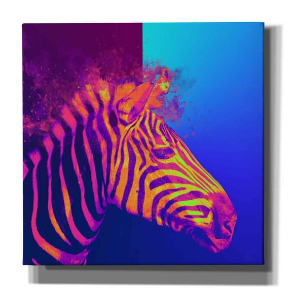 Epic Graffiti 'Zebra Crush,' Canvas Wall Art, 18"x18"
