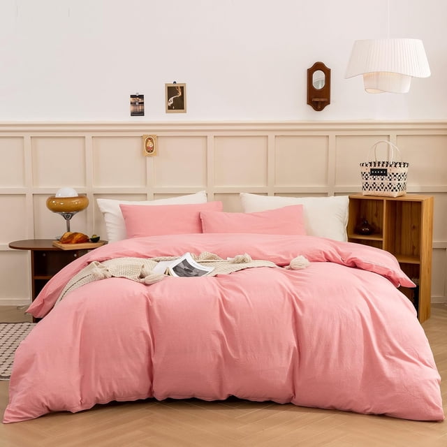 Funda Nórdica Queen Size - Lino Textura Natural Orgánica 100% Lavado